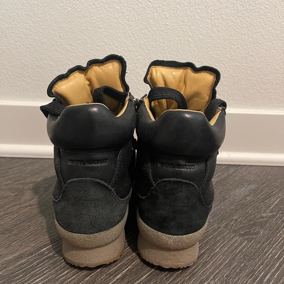 Size 38 Isabel Marant Gray High-Top Laced Sneakers with Gum-bottom - Picture 3 of 5